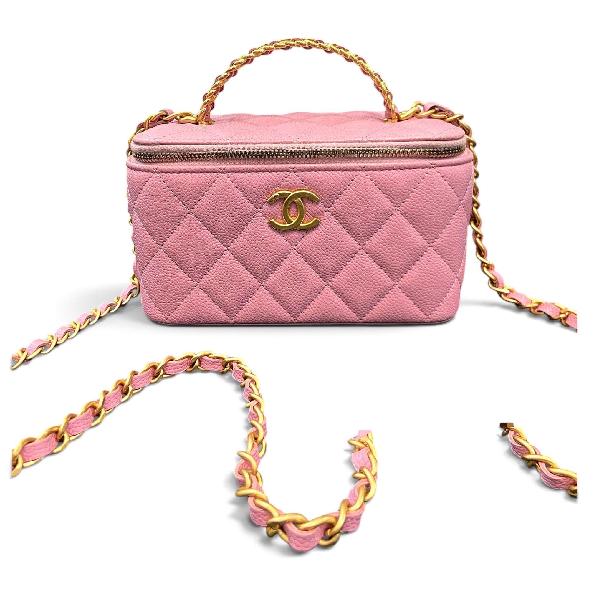Trendy CC Vanity leather handbag