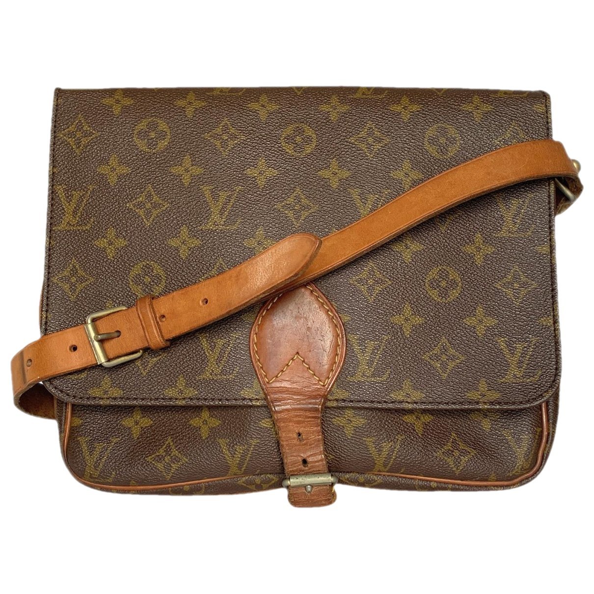 Cartouchière leather crossbody bag