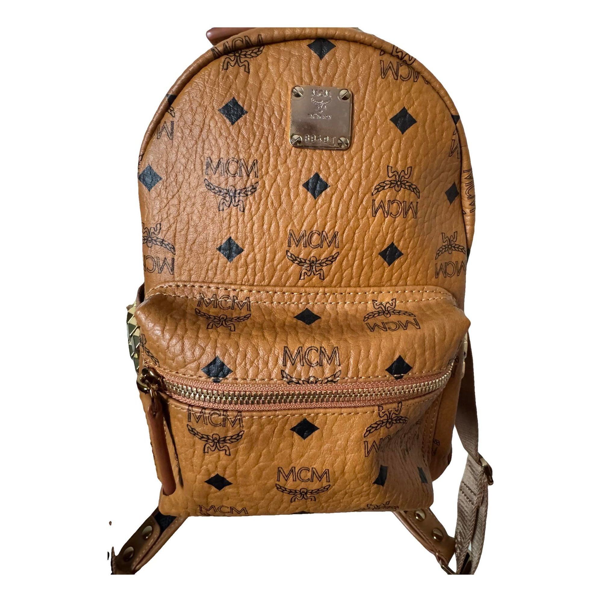 Stark patent leather backpack