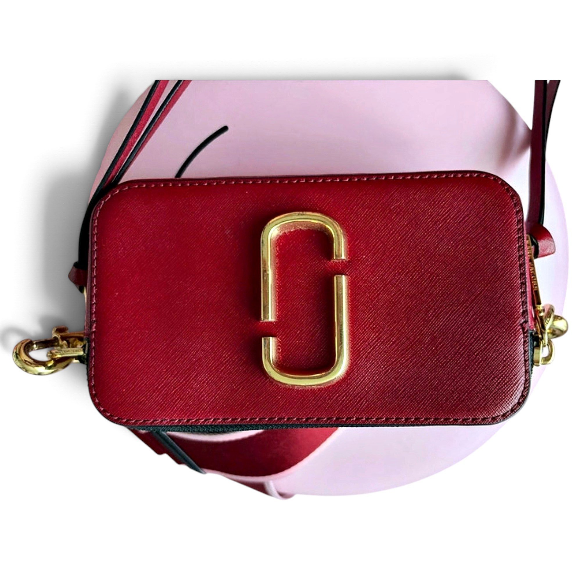 Snapshot patent leather crossbody bag