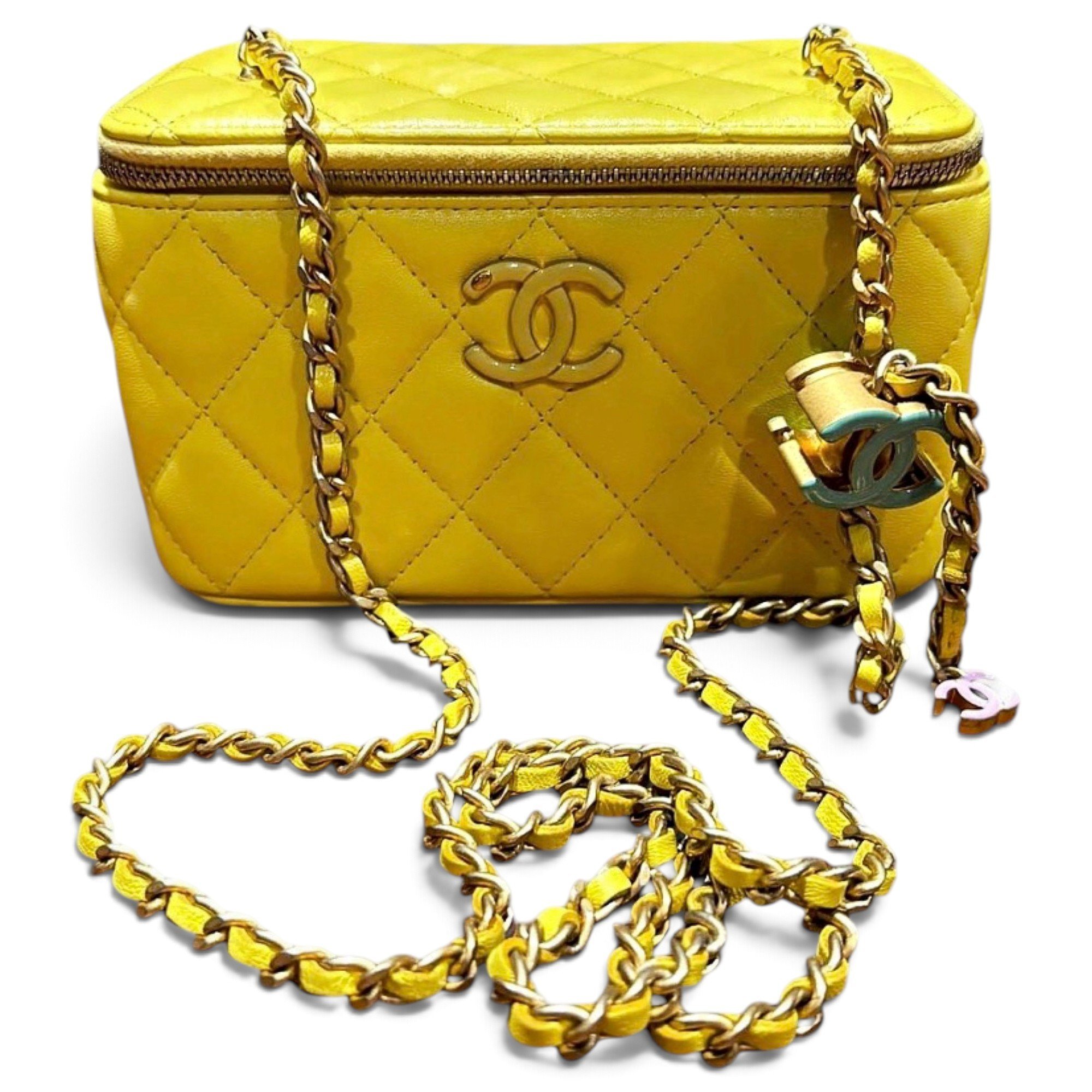 Vanity leather handbag