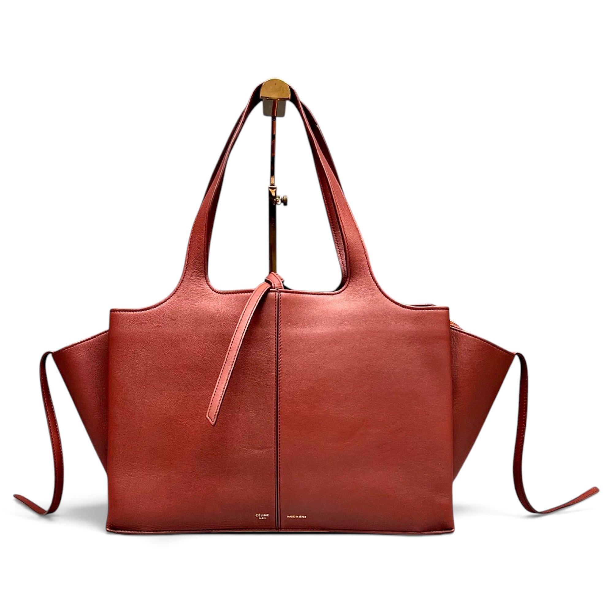 Tri-Fold leather tote