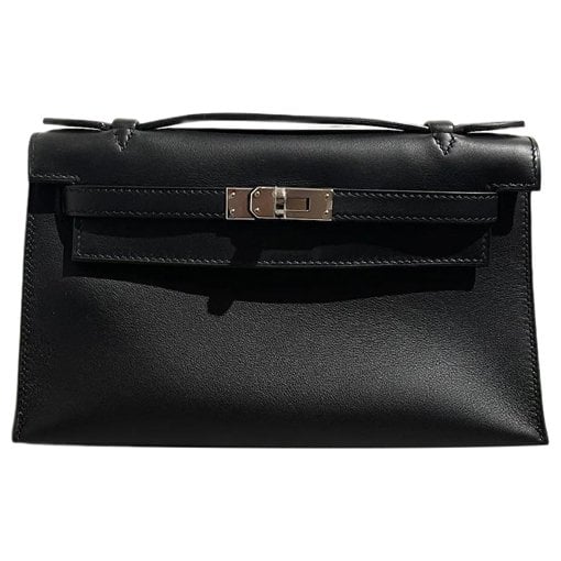 Hermes Kelly Handbag Black Swift Leather 2015