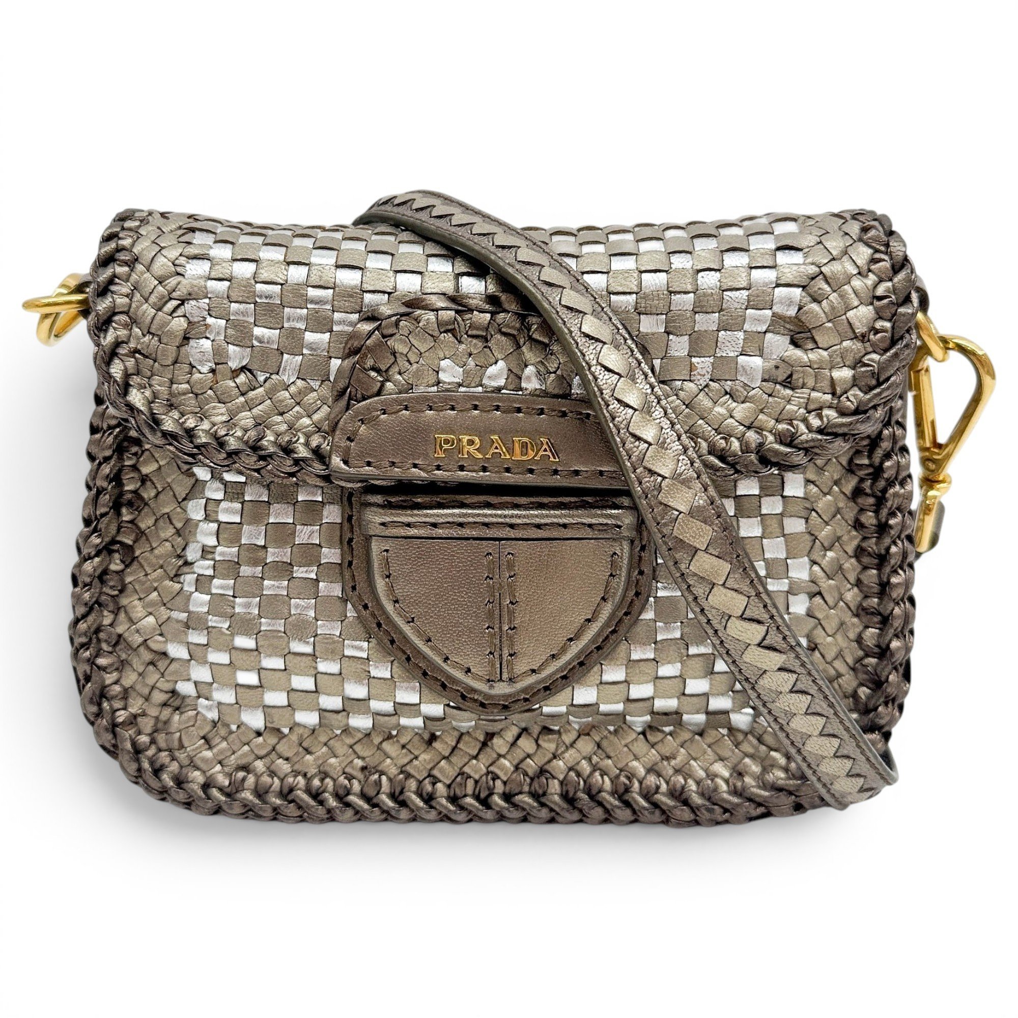 Madras leather handbag