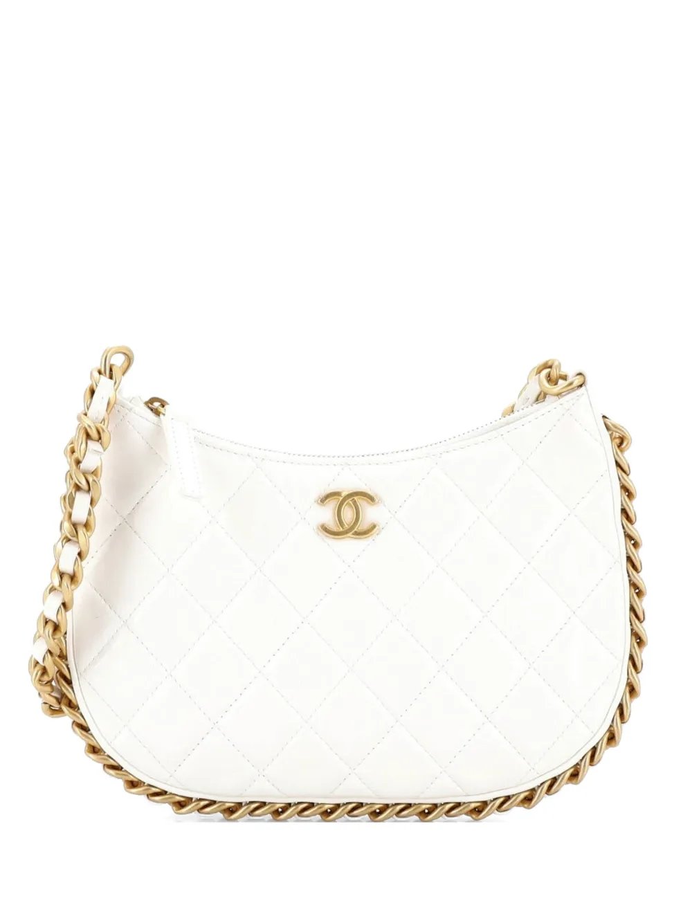 CC Chain Around Quilted Lambskin hobo bag