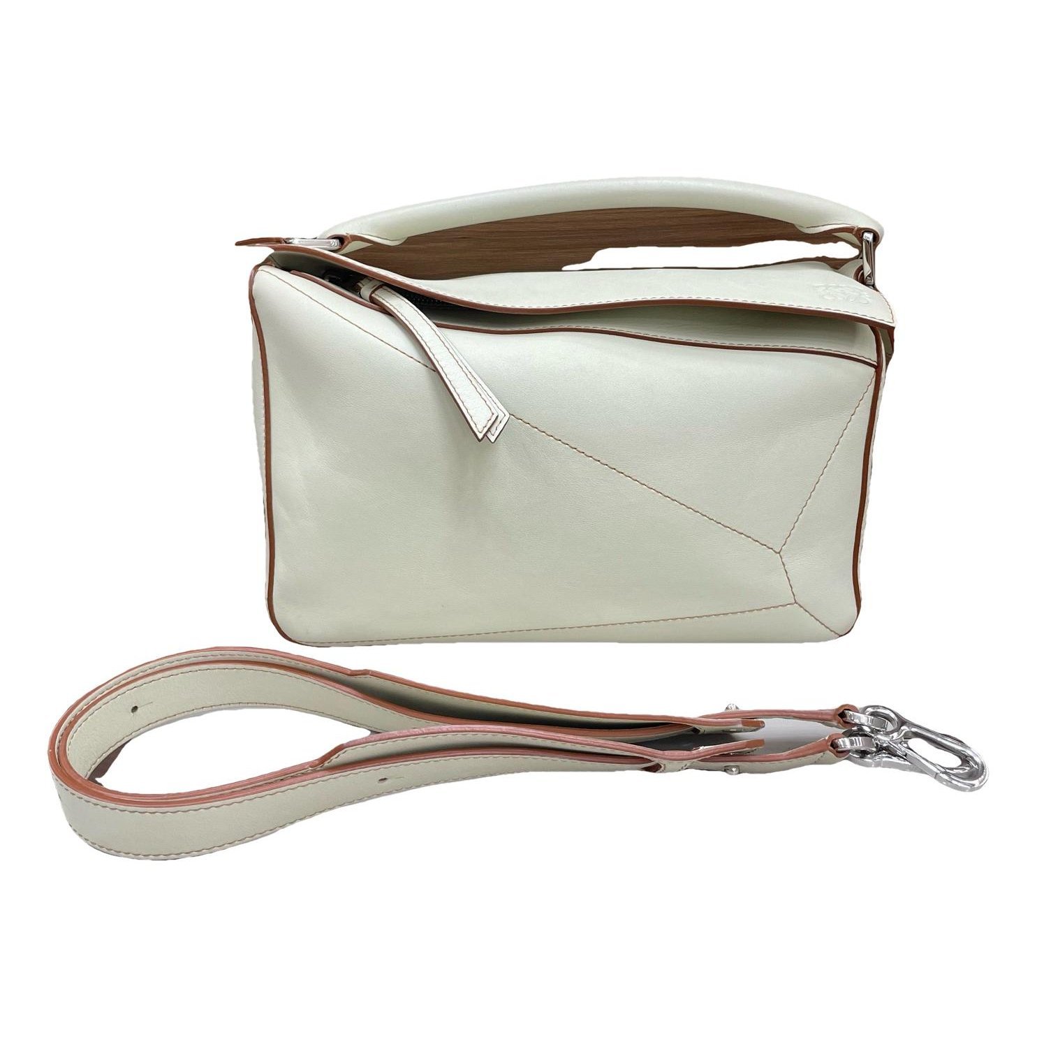 Puzzle leather handbag