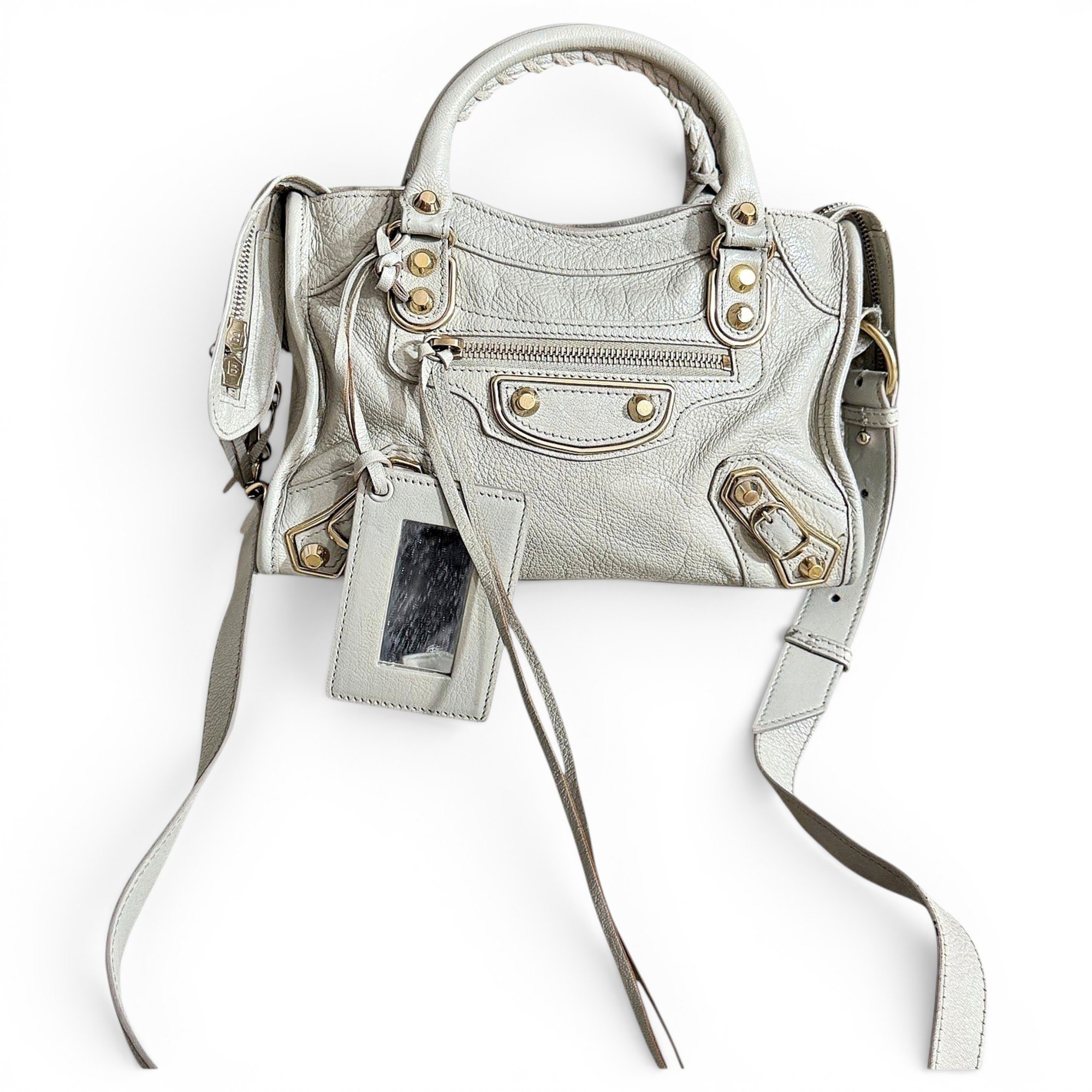 City leather handbag