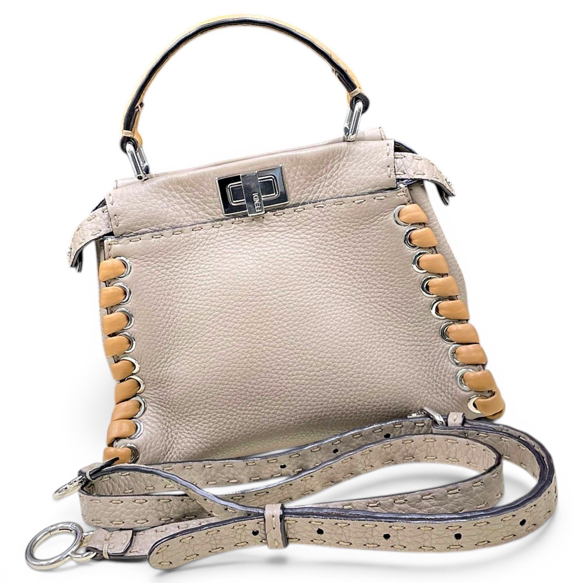 Peekaboo leather handbag