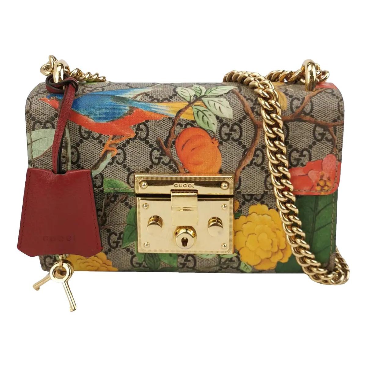 Padlock leather handbag