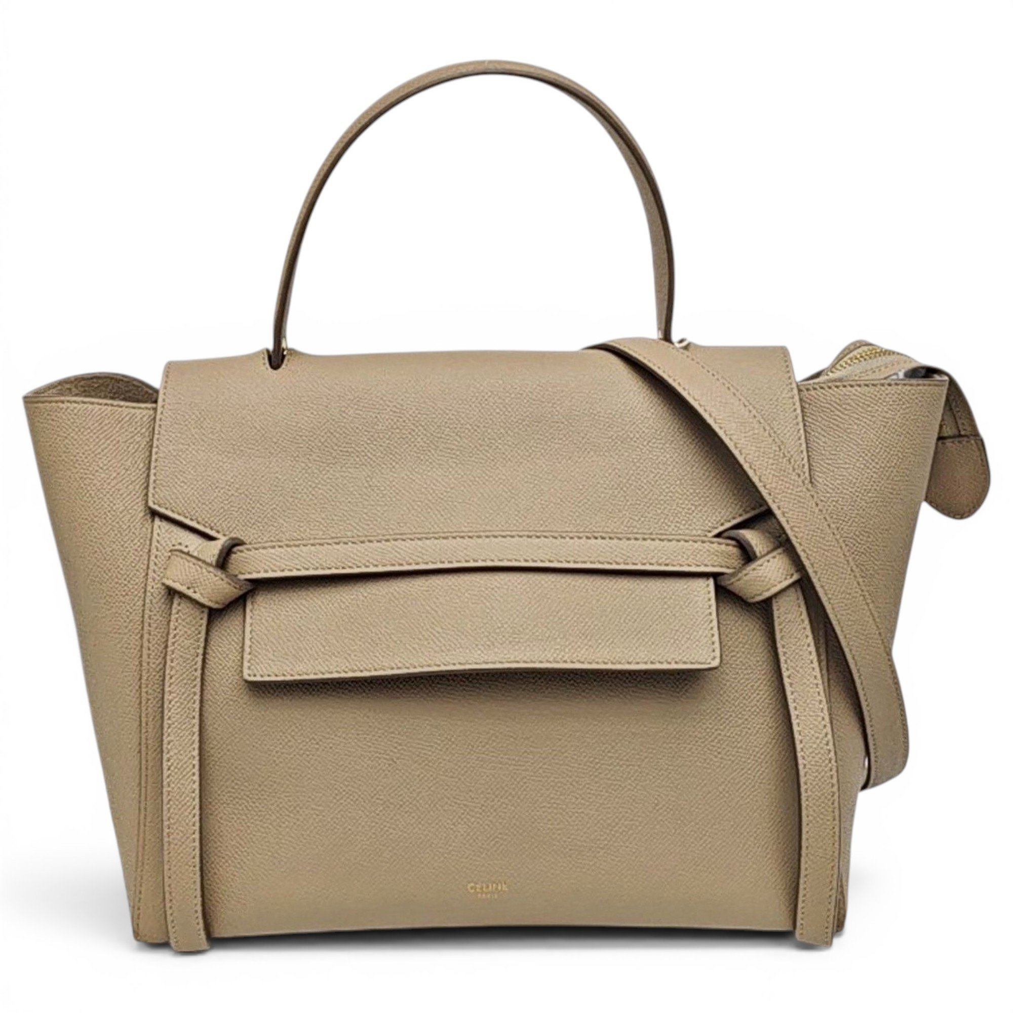Belt leather handbag