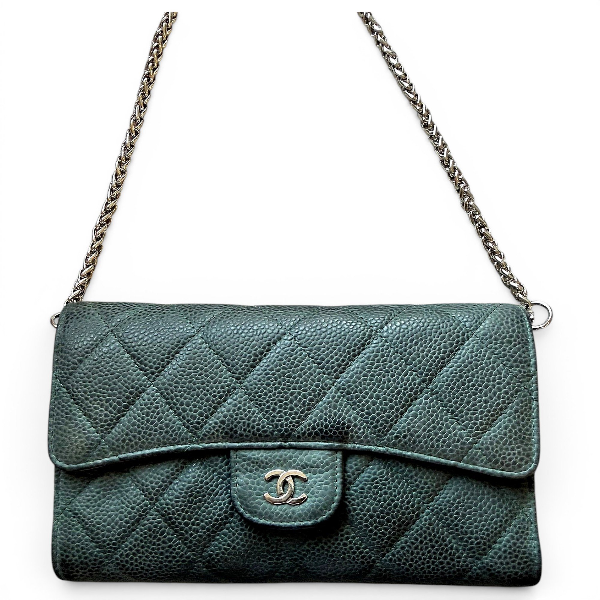 Leather clutch bag