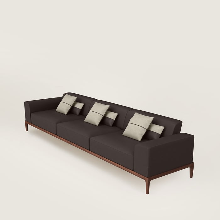 Noir Ébène Sofa Sellier 3-seater