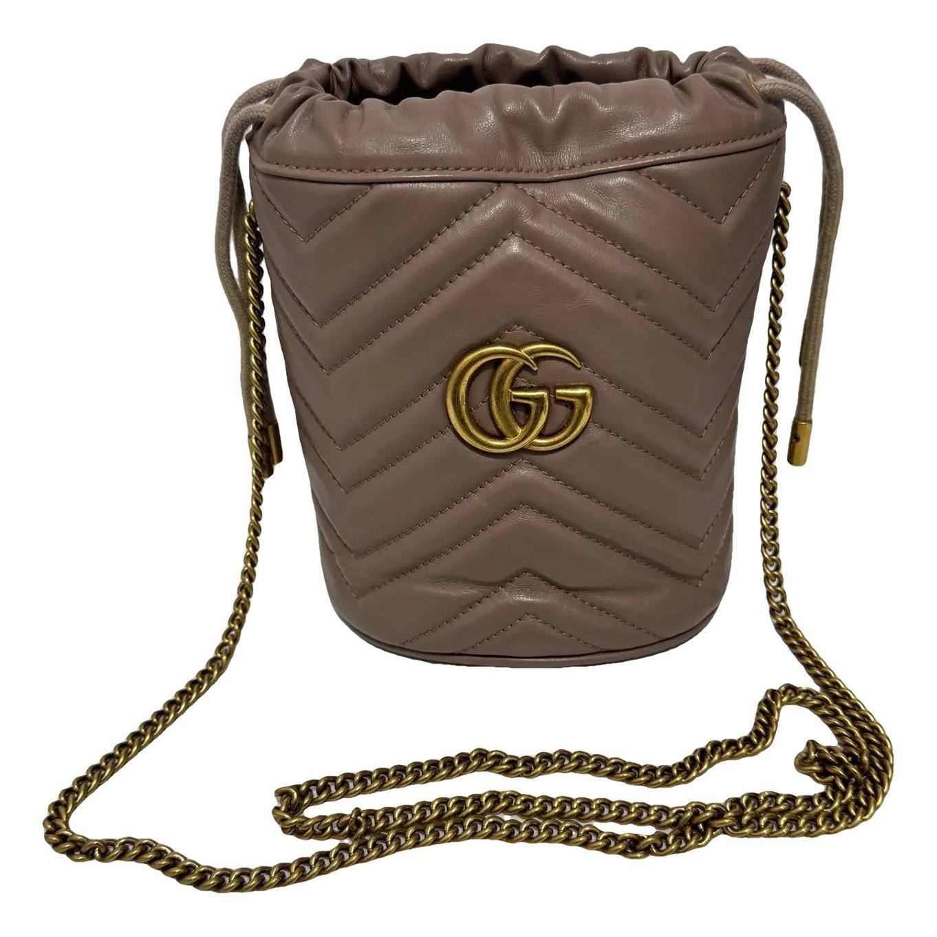 GG Marmont Chain Bucket leather crossbody bag