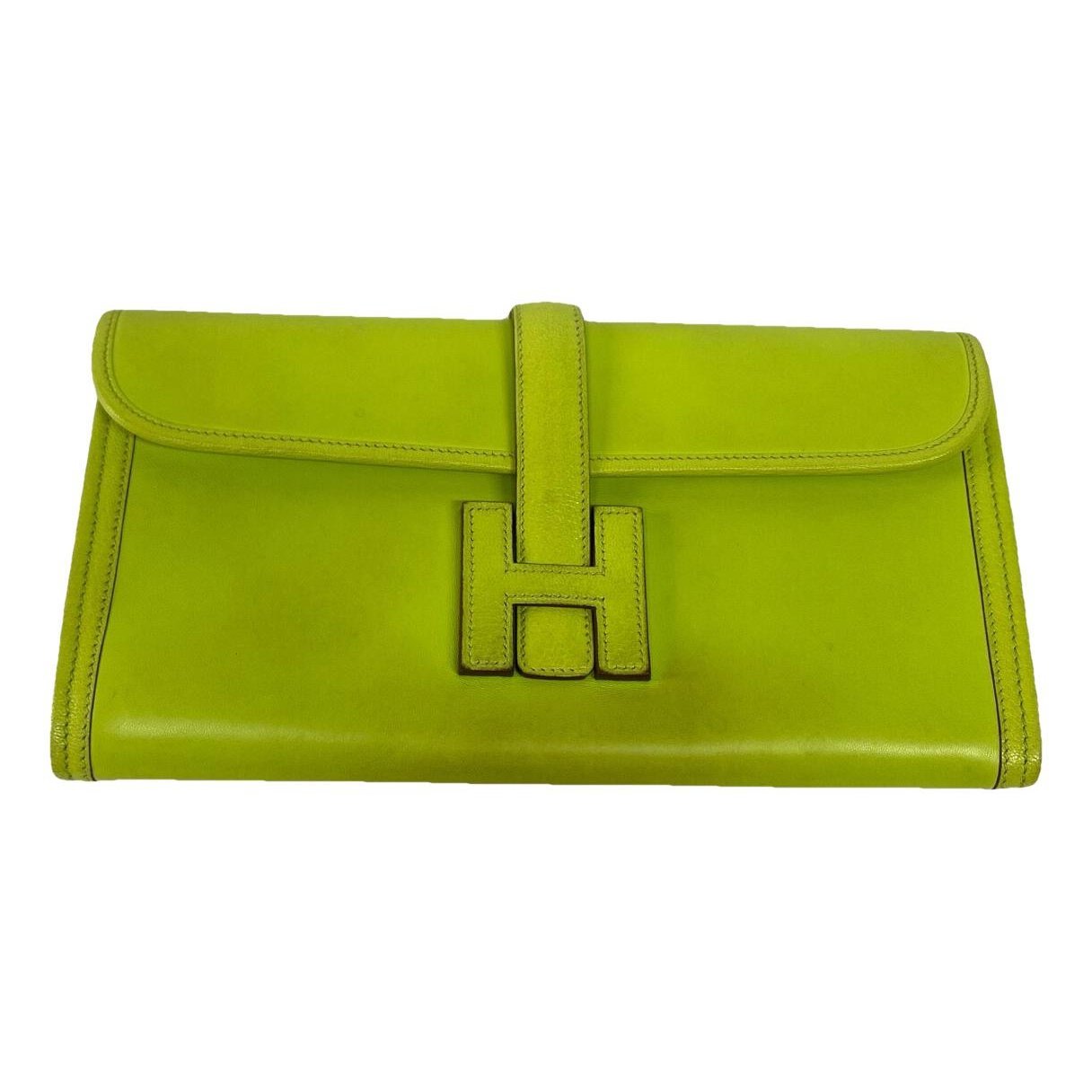Jige leather clutch bag