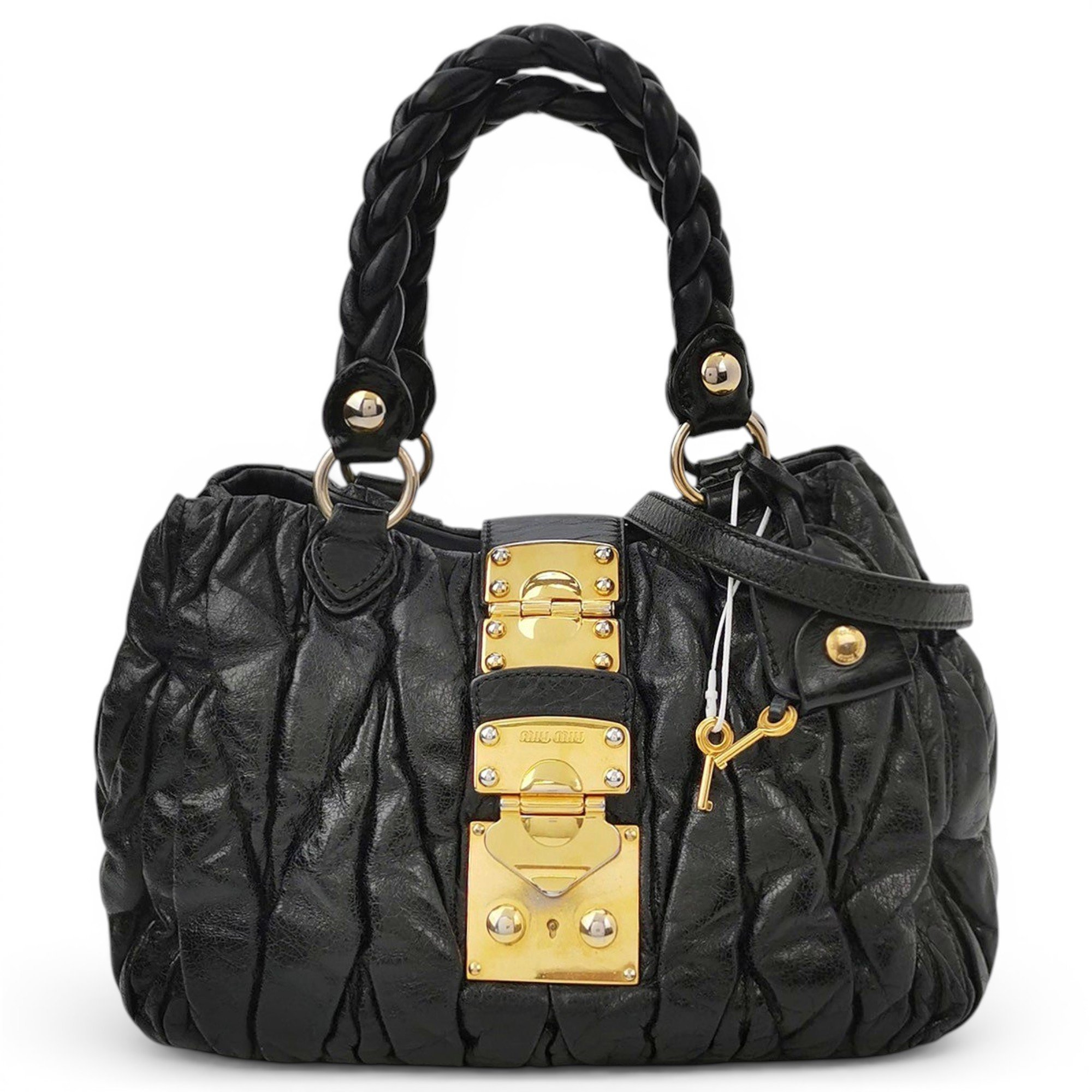 Matelassé leather handbag