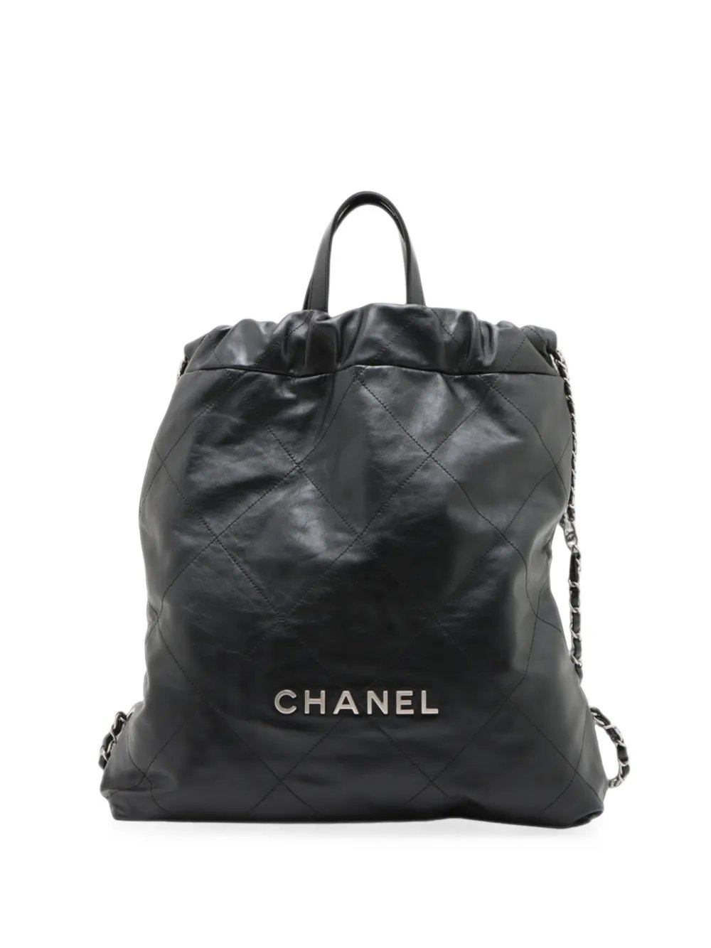 2021-2026 Large Quilted Shiny Calfskin 22 backpack