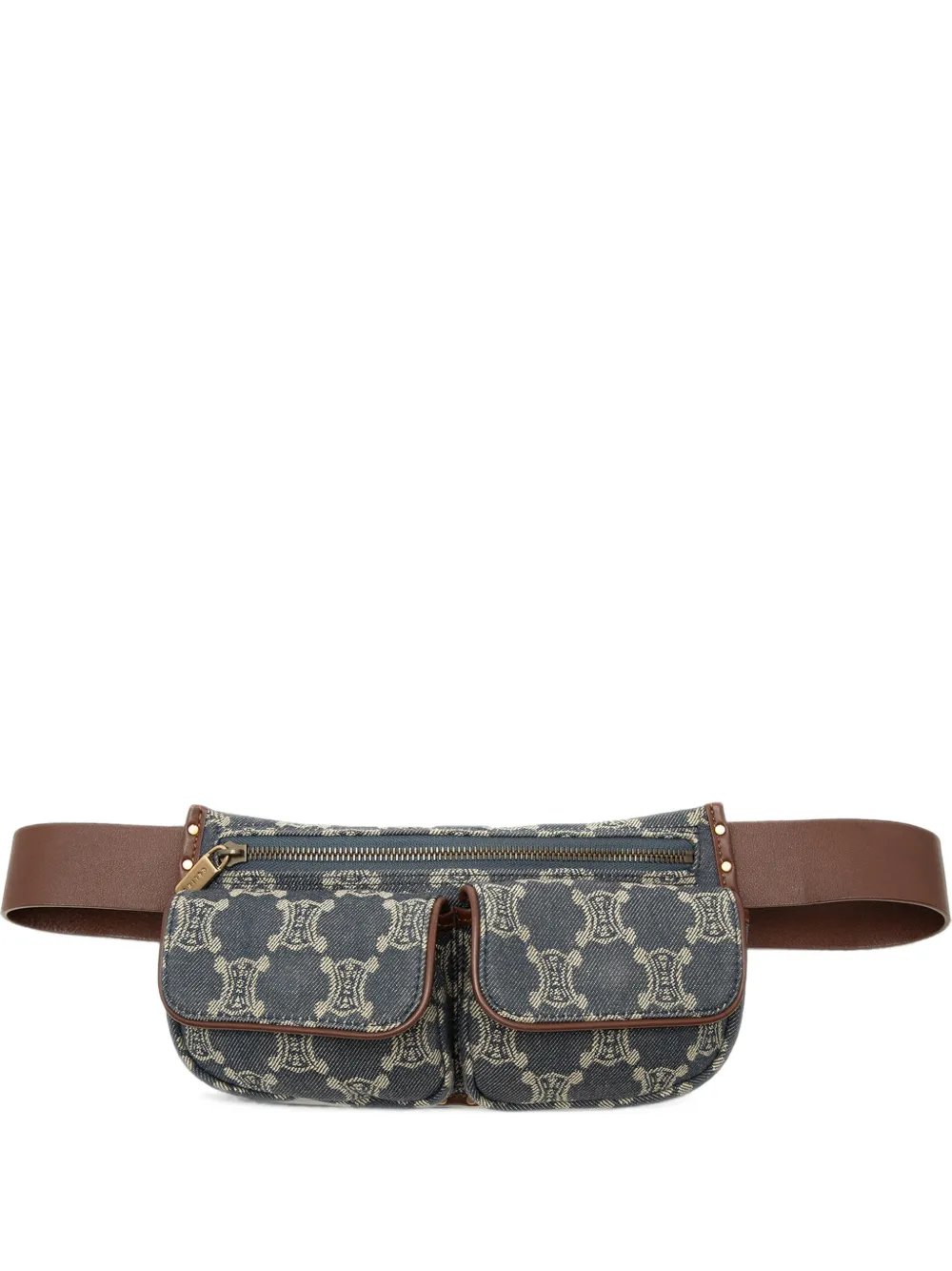 20th Century Macadam Denim Double Pocket belt bag