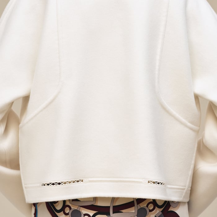 Blanc Naturel Cashmere Embroidered Jacket