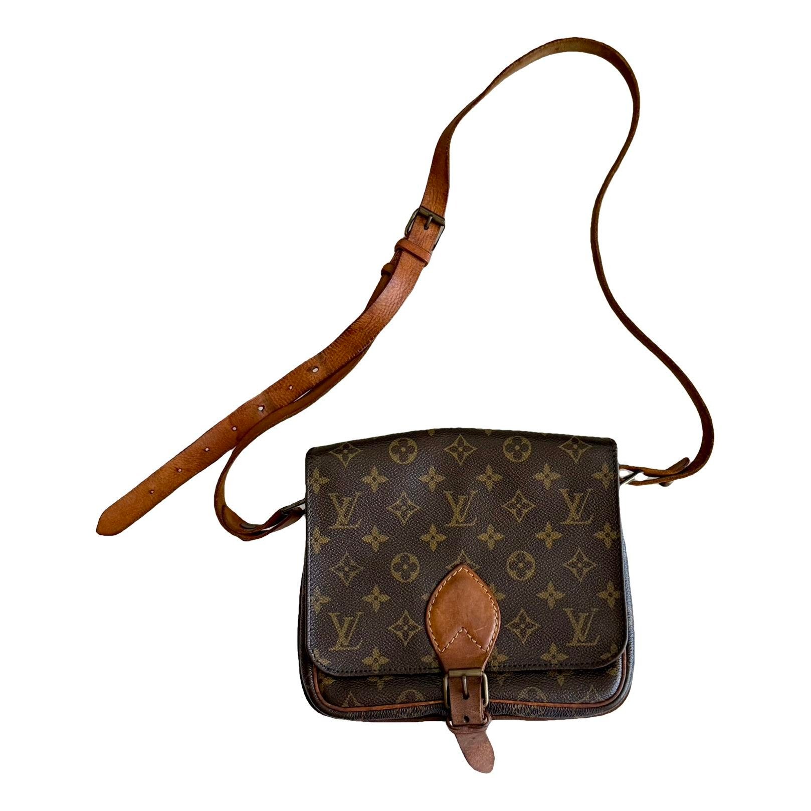 Cartouchière leather crossbody bag