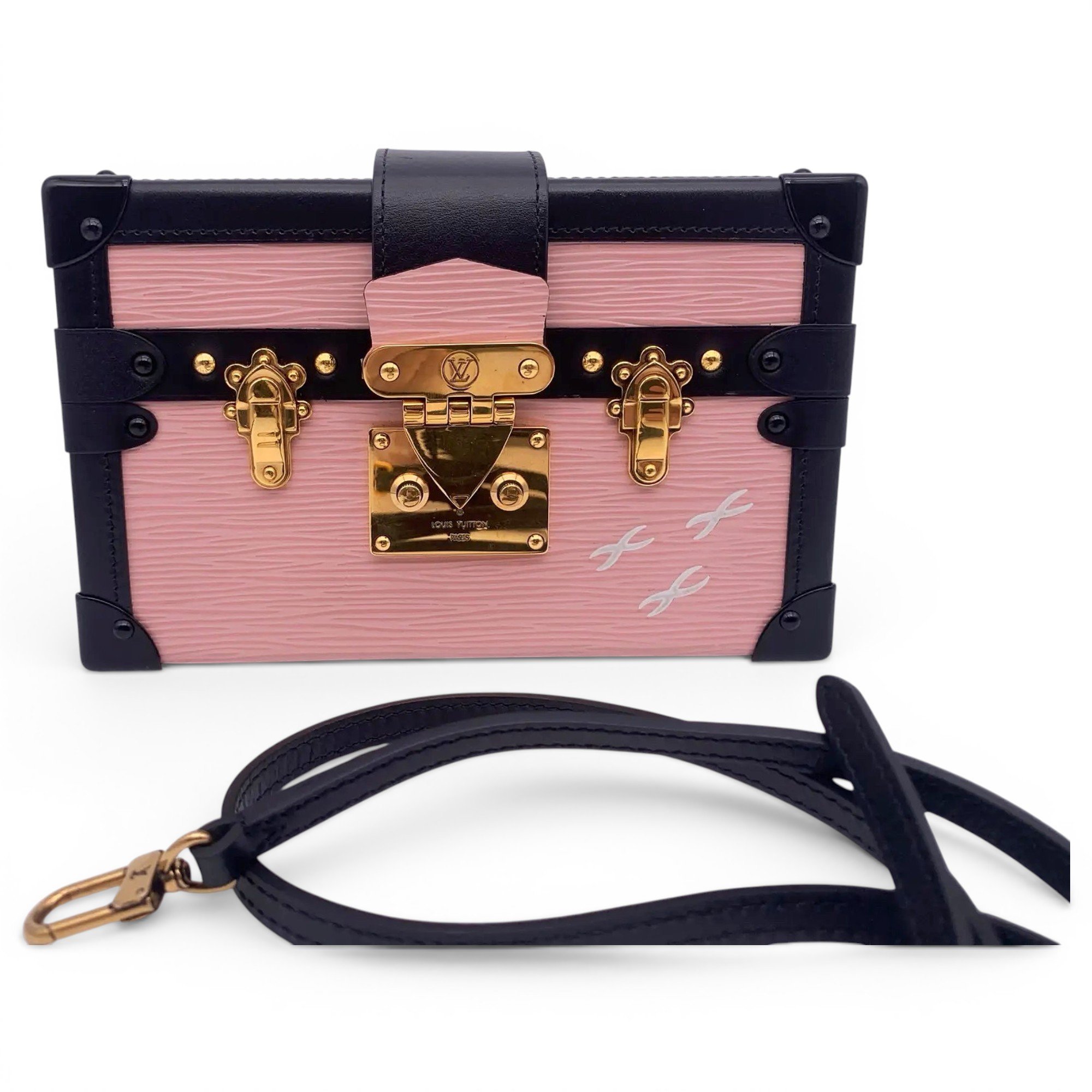 Petite Malle leather crossbody bag