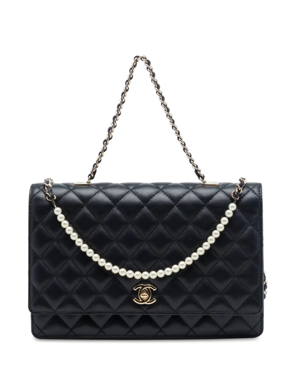 2016-2017 CC Quilted Lambskin Fantasy Pearl Single Flap satchel