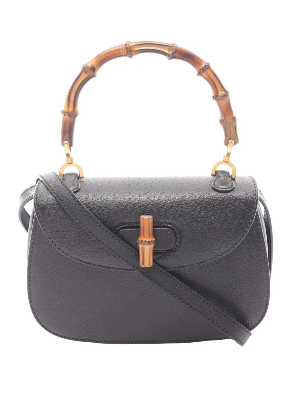 20th Century Small Calfskin Bamboo Night satchel