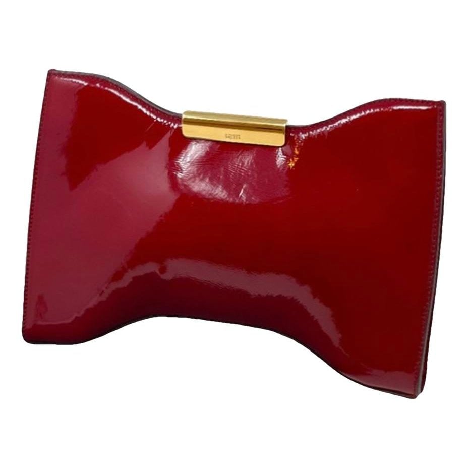 Alexander McQueen Manta patent leather clutch bag