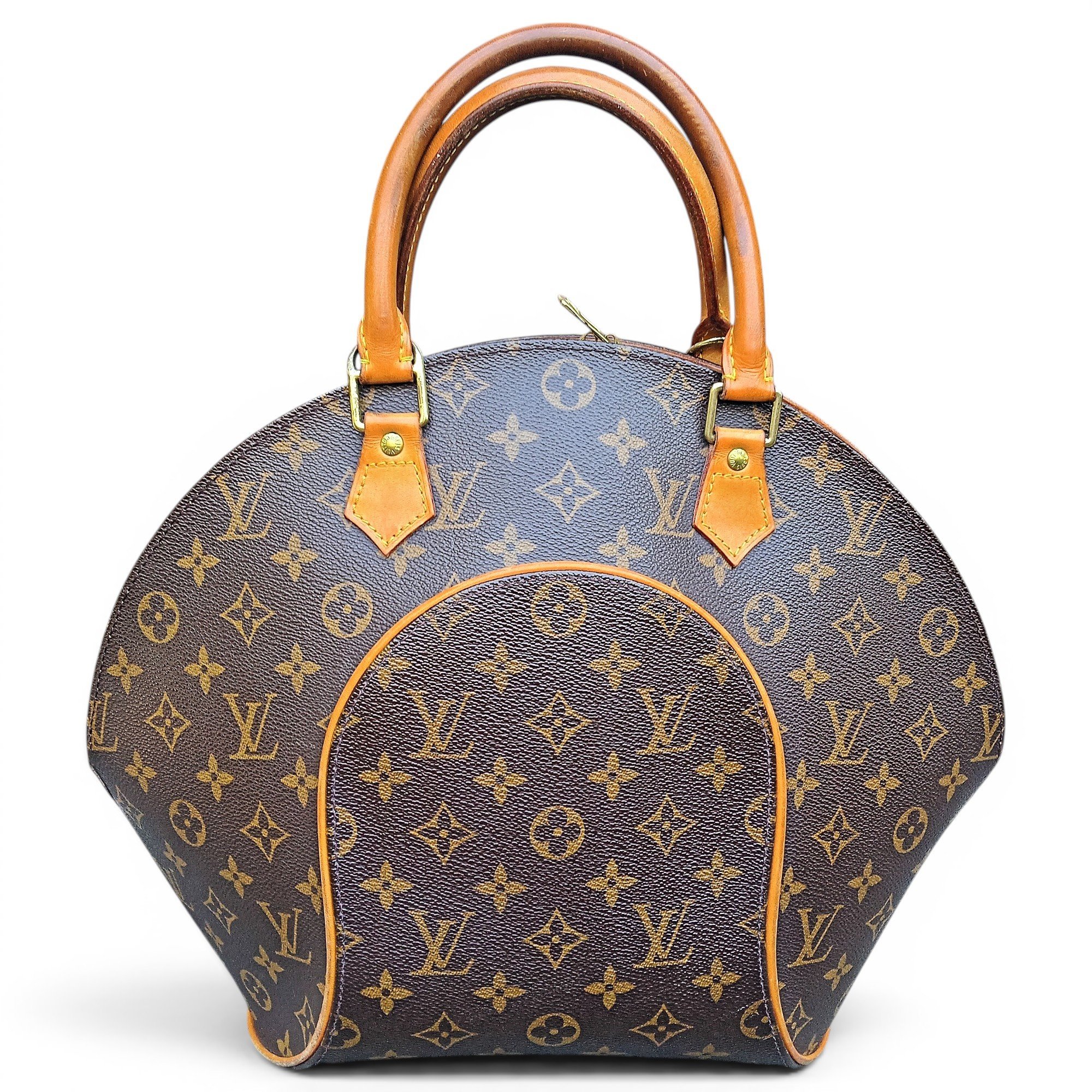 Ellipse leather handbag