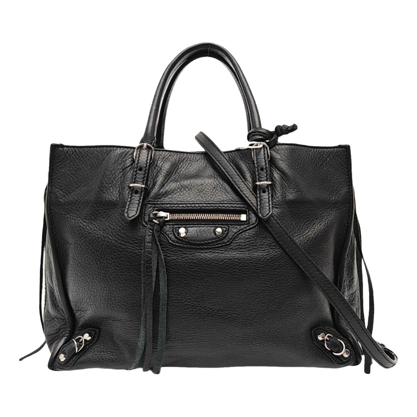 Papier leather handbag
