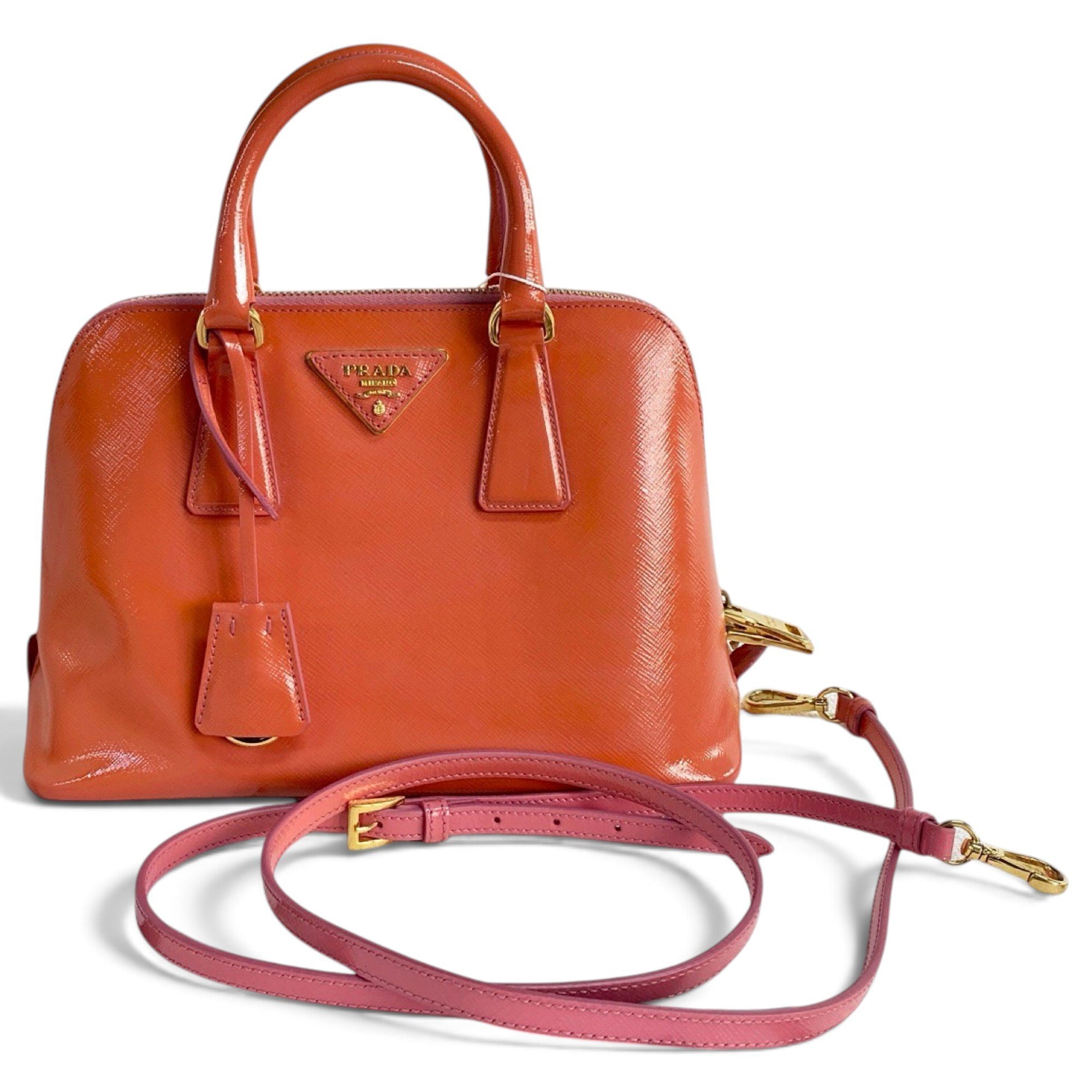 Galleria patent leather handbag