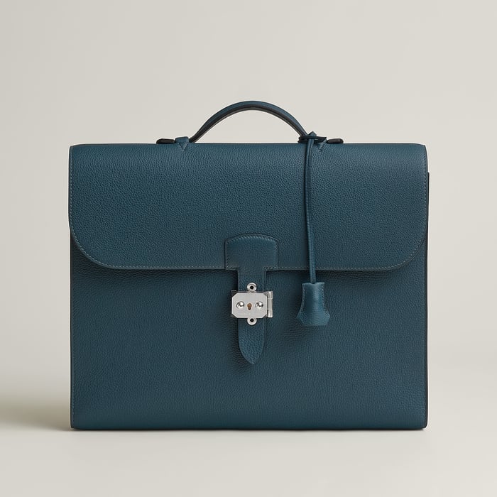 Bleu De Prusse Sac a Depeches Light 1-37 Briefcase