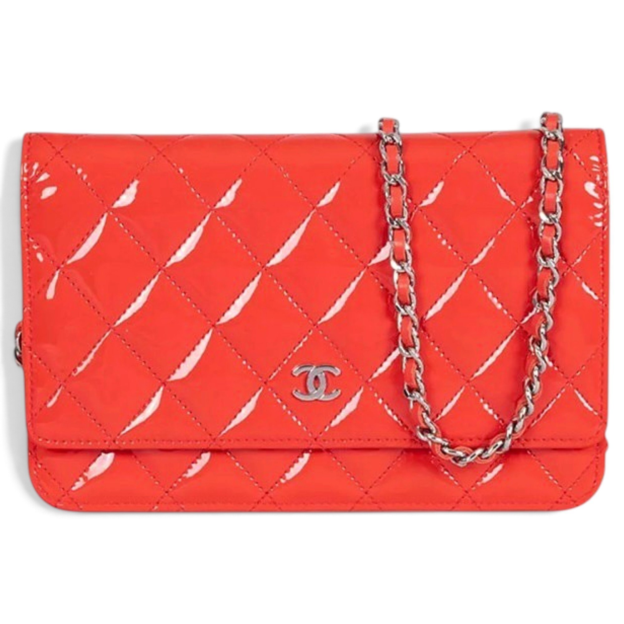 Patent leather handbag