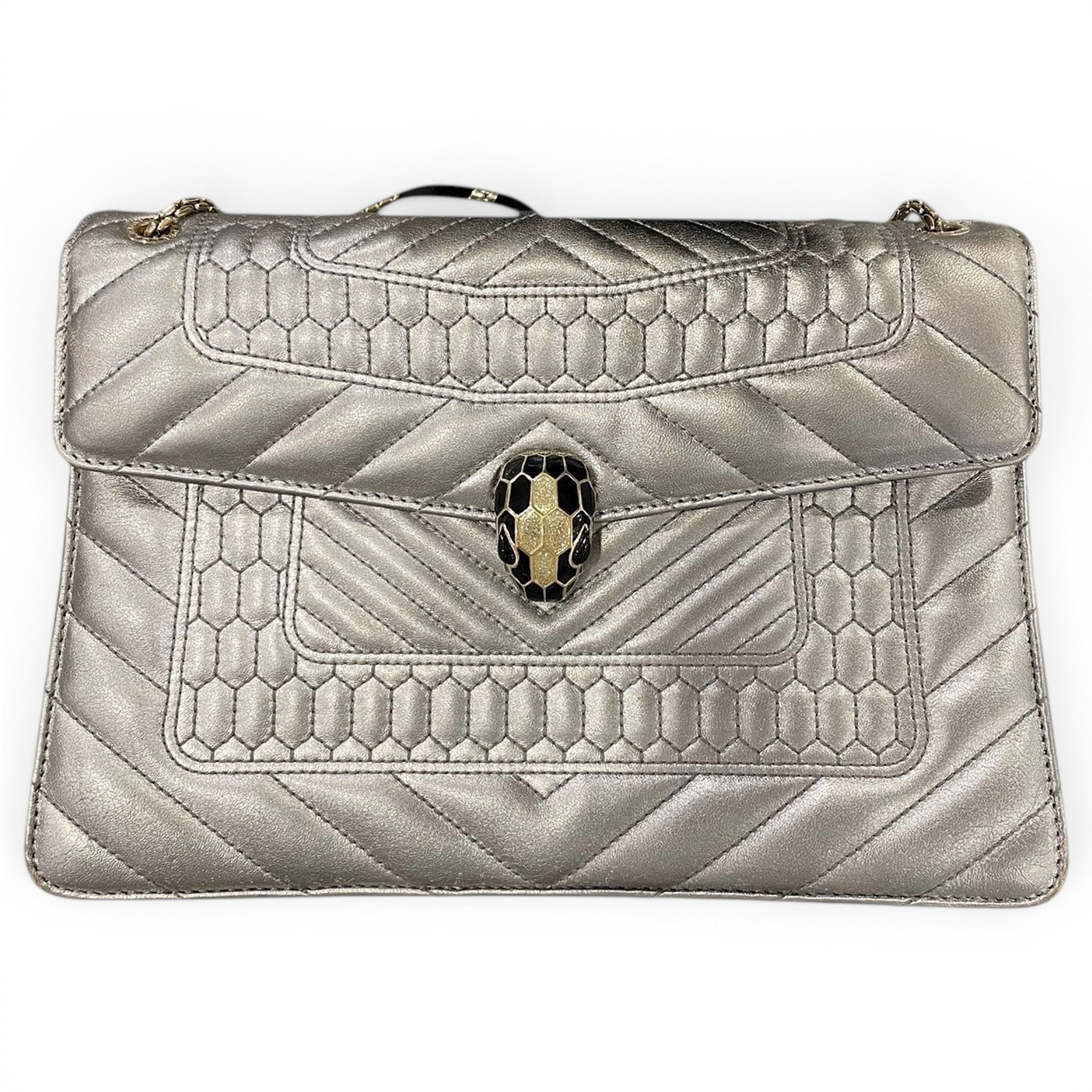 Serpenti leather handbag