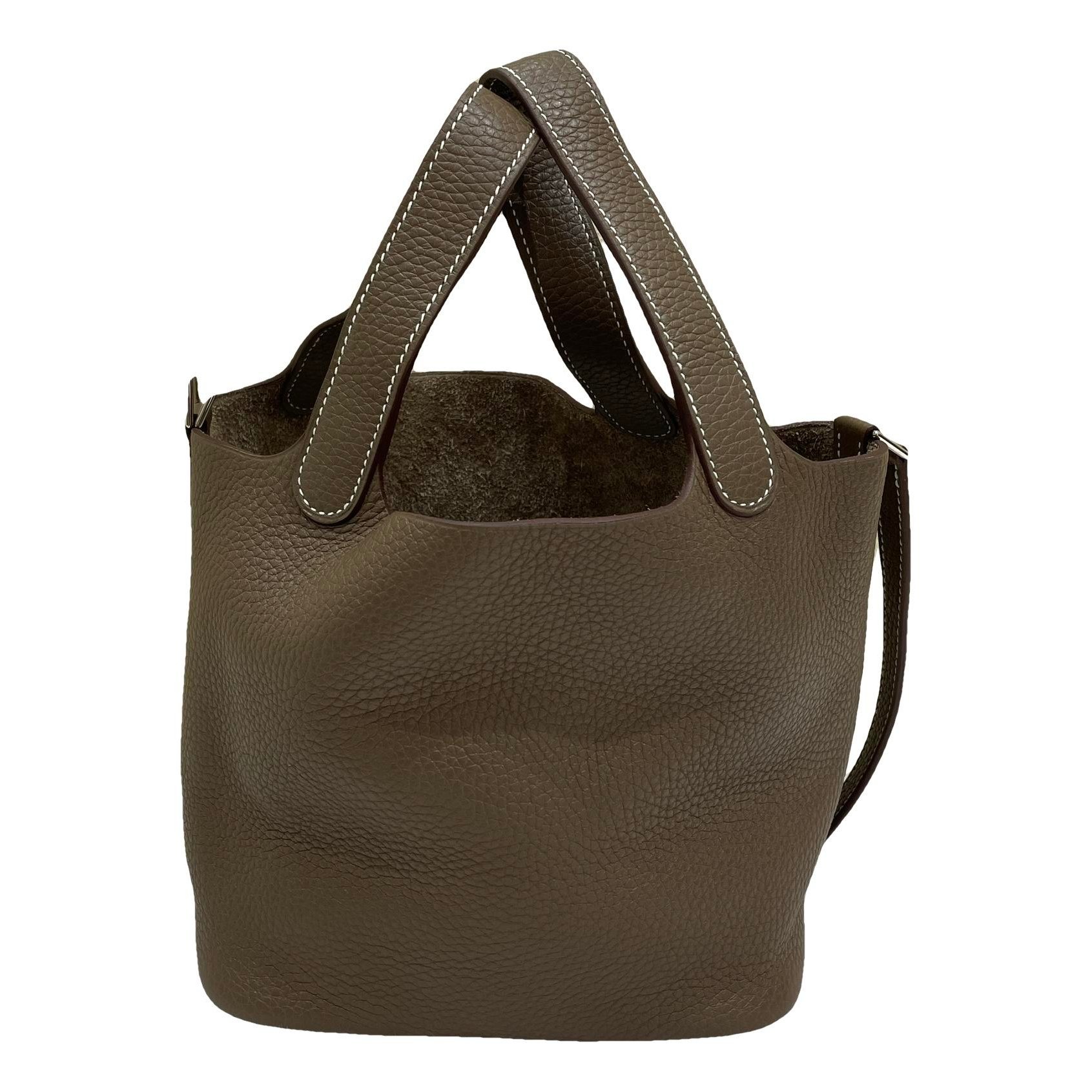 Picotin leather tote