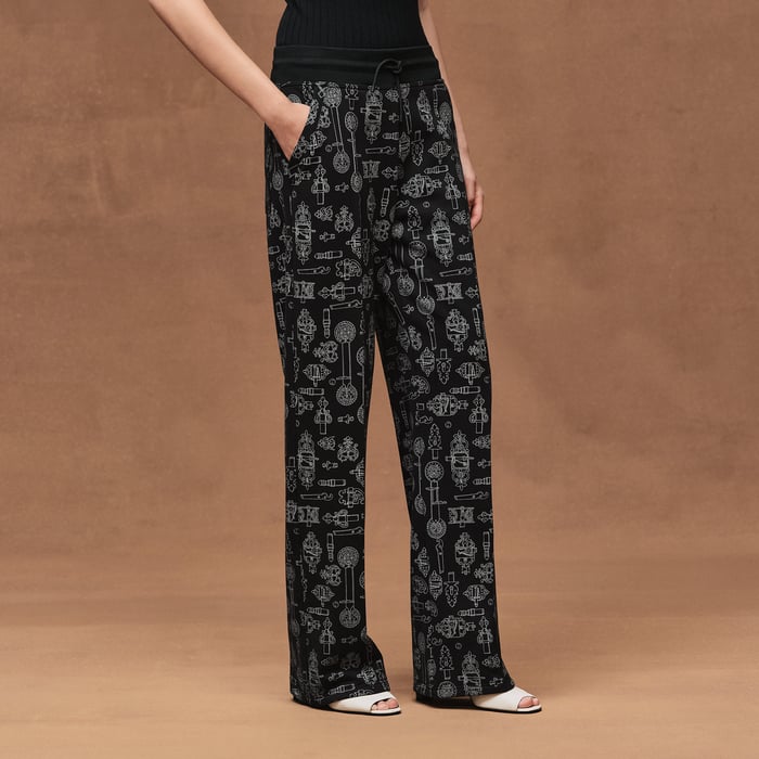 Noir "Ferronnerie Remix" Wide Pants