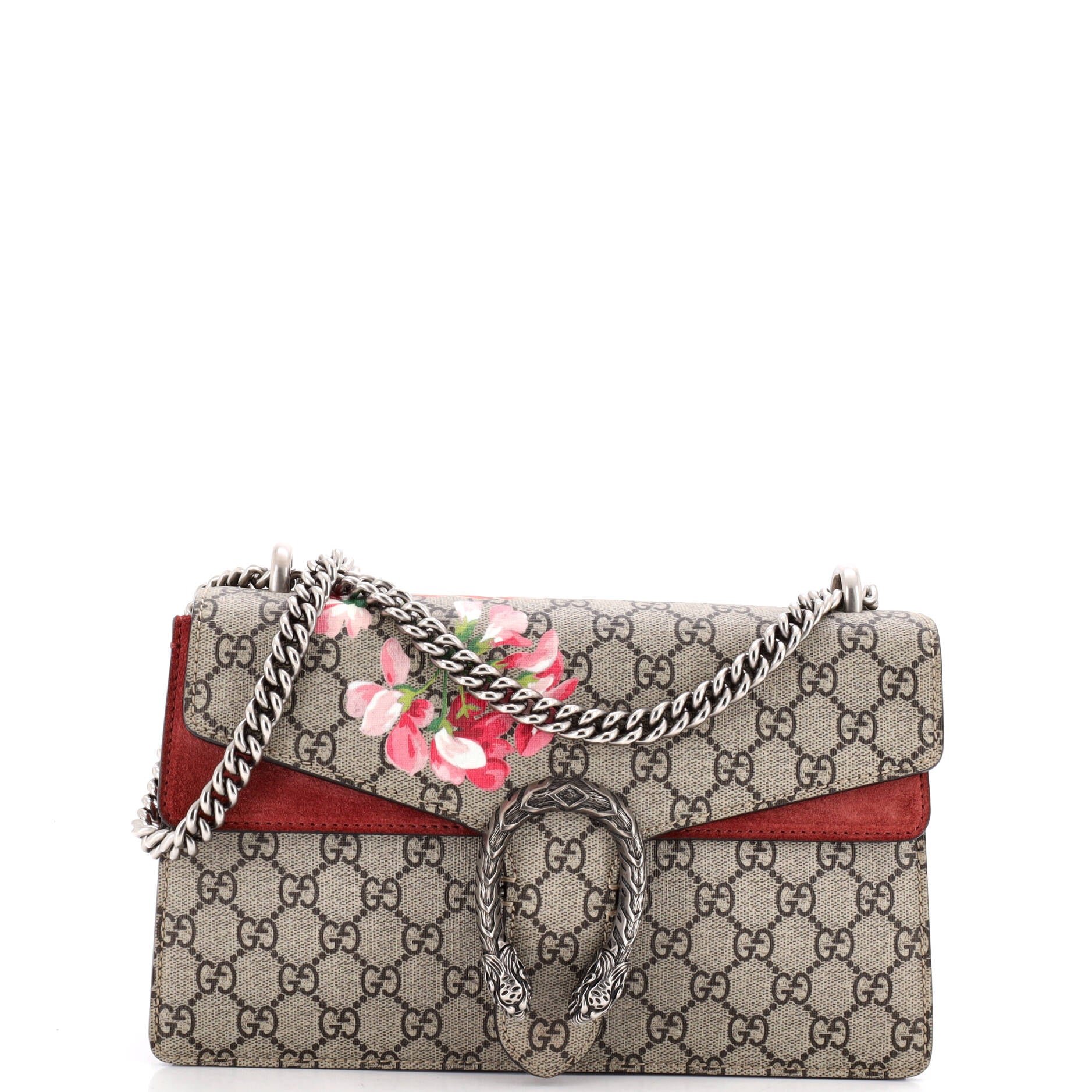Dionysus Bag Blooms Print GG Coated Canvas Small
