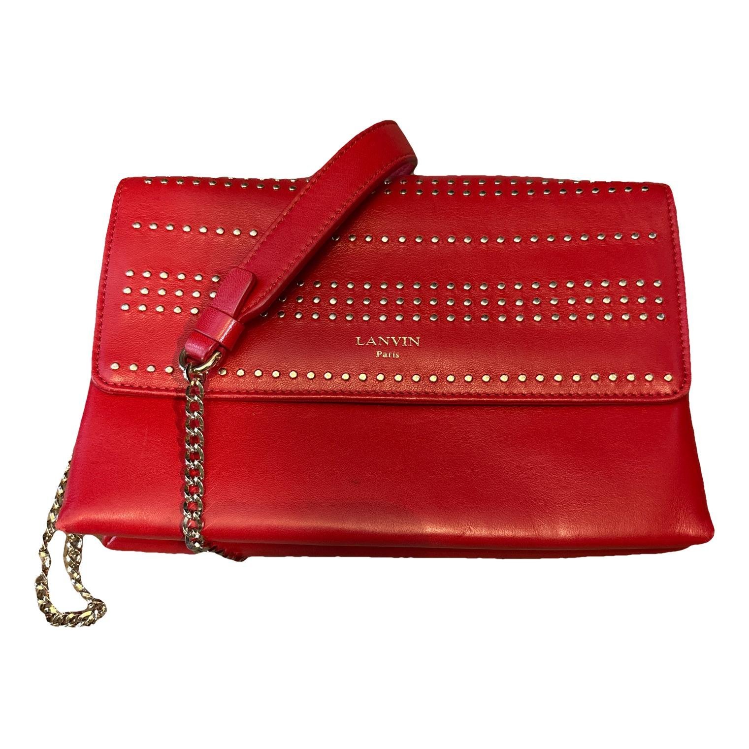 Leather clutch bag