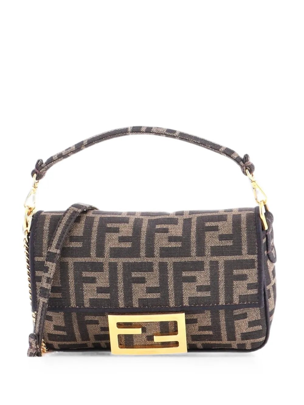 Baguette NM Bag Zucca Canvas Mini crossbody bag