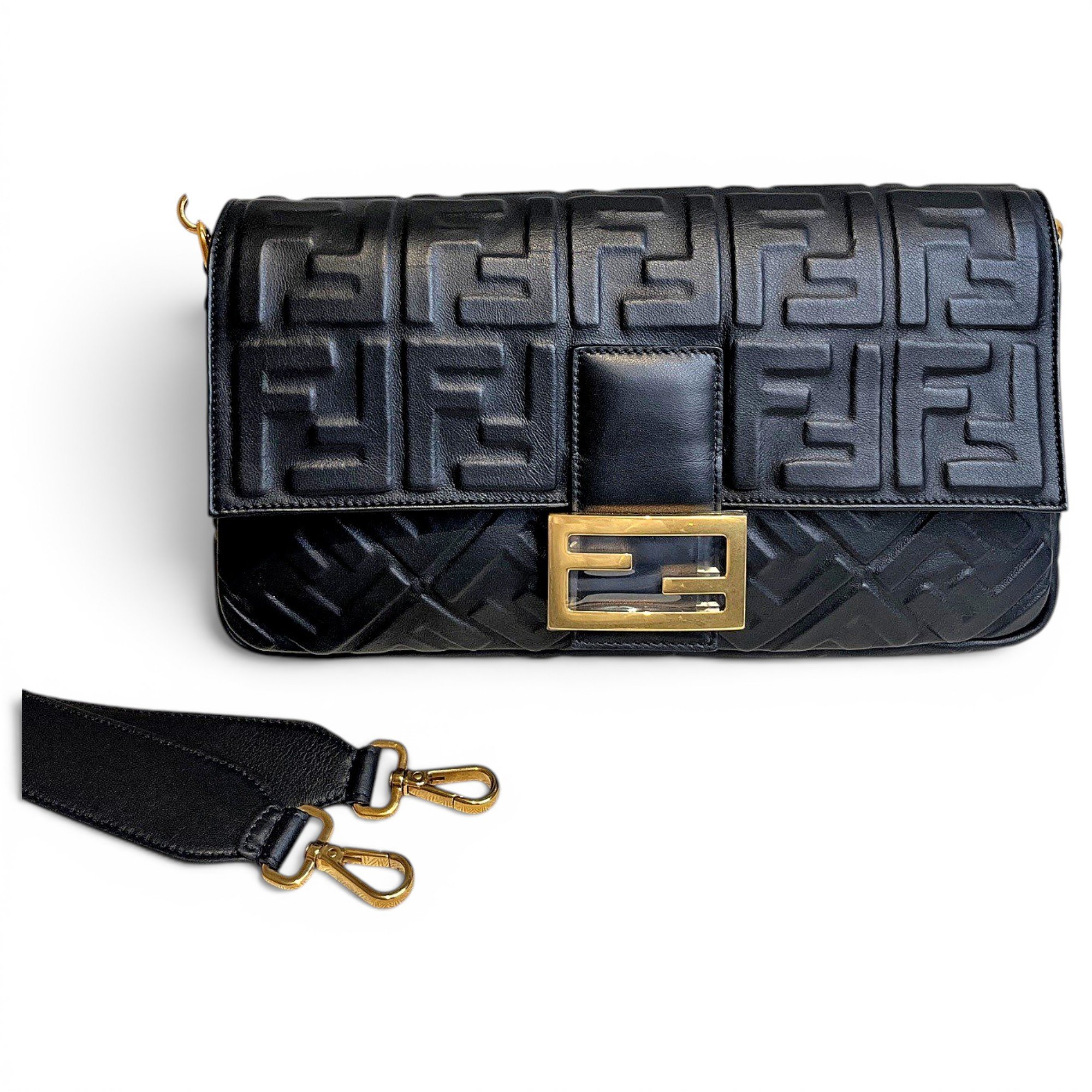 Baguette leather handbag