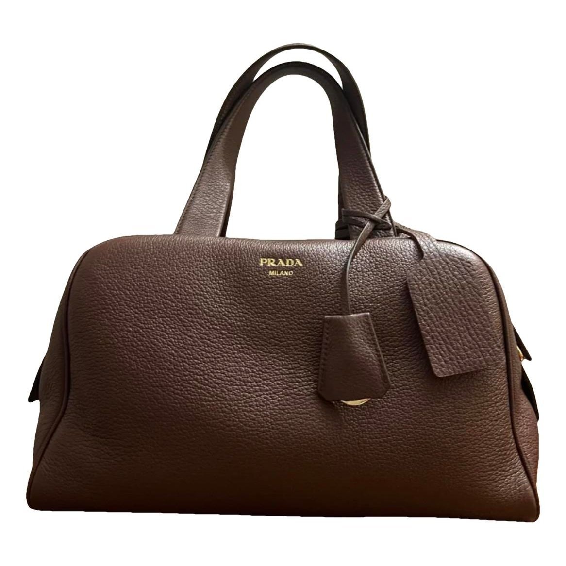 Double leather handbag