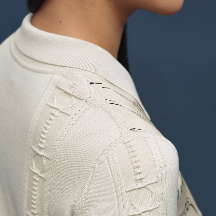 Beige Pierre d'Istrie "Cahier Du Colporteur" Zipped Twillaine Cardigan