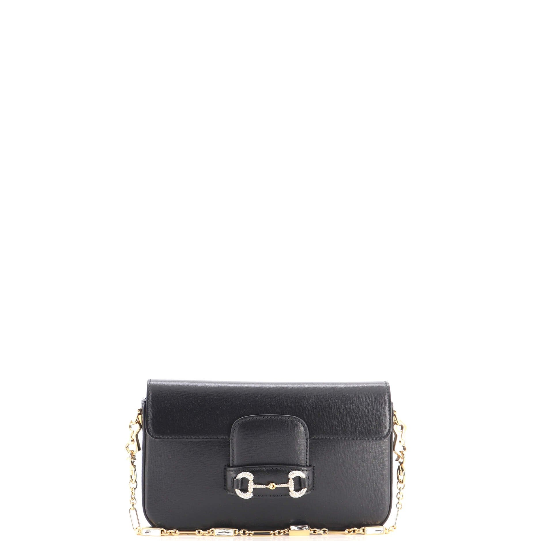 Horsebit 1955 Shoulder Bag Leather with Crystal Detail Mini