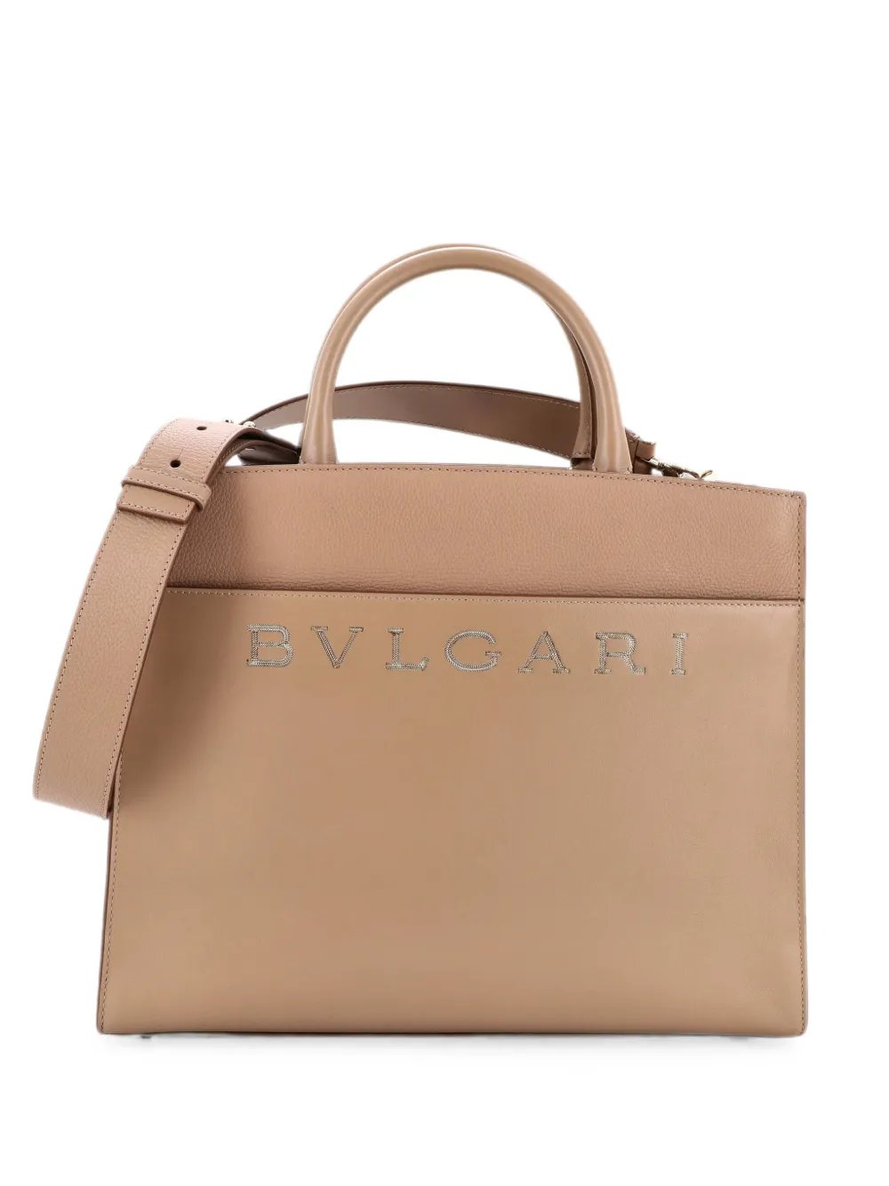 Embellished Logo Tote Bag Leather Medium crossbody bag