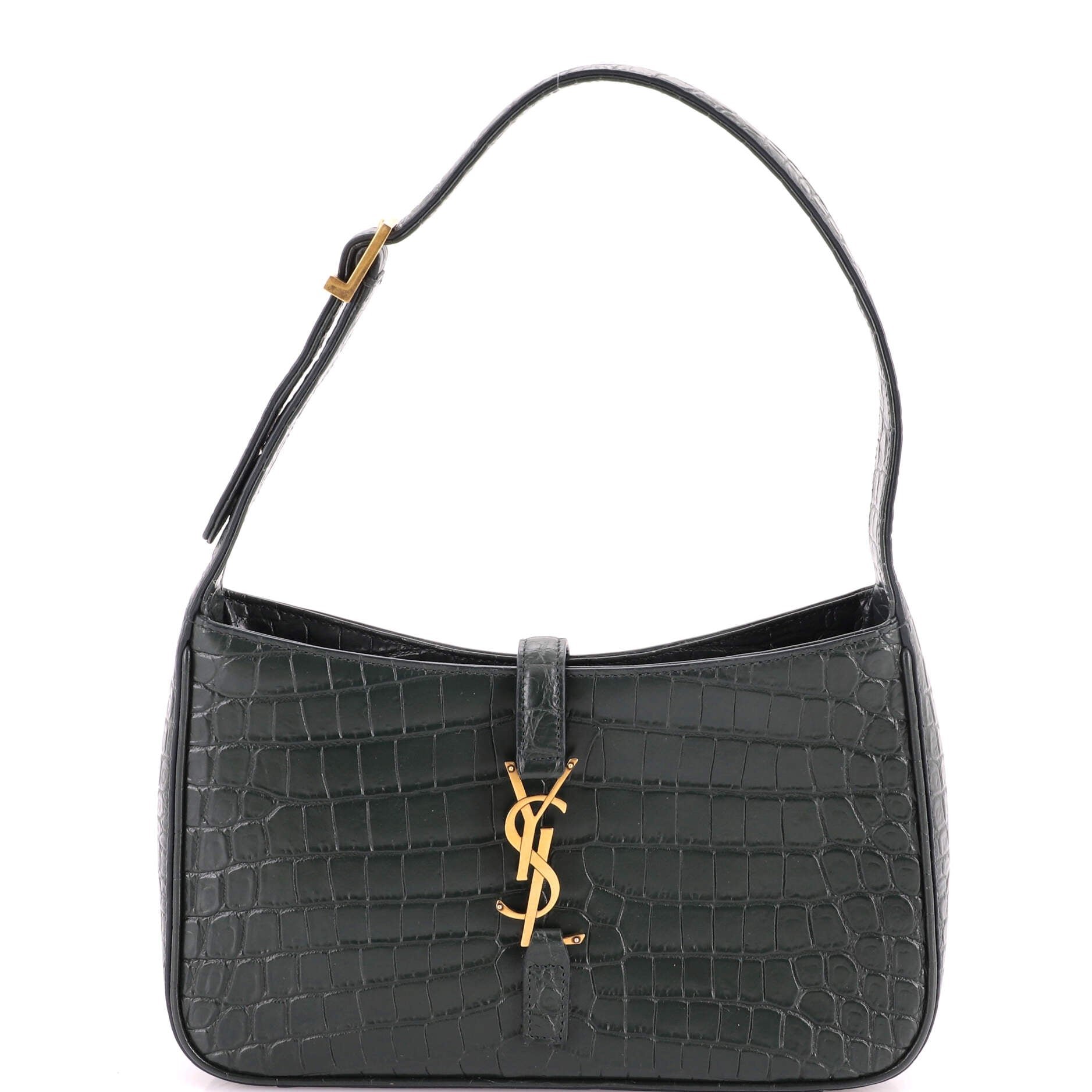 Le 5 a 7 Hobo Crocodile Embossed Leather Small