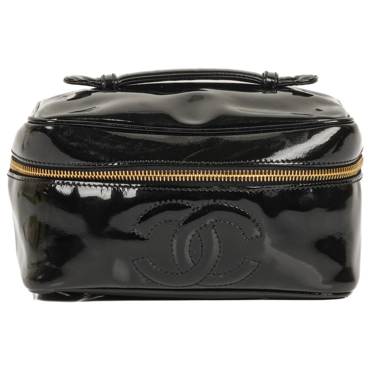 Vanity patent leather handbag