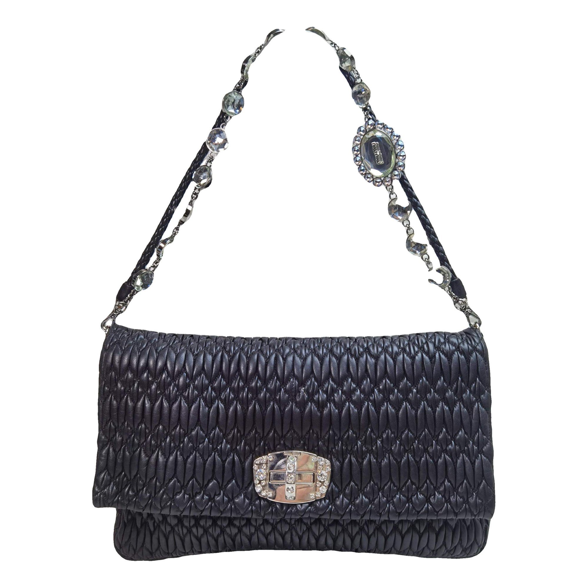 Miu Miu Miu Crystal leather handbag