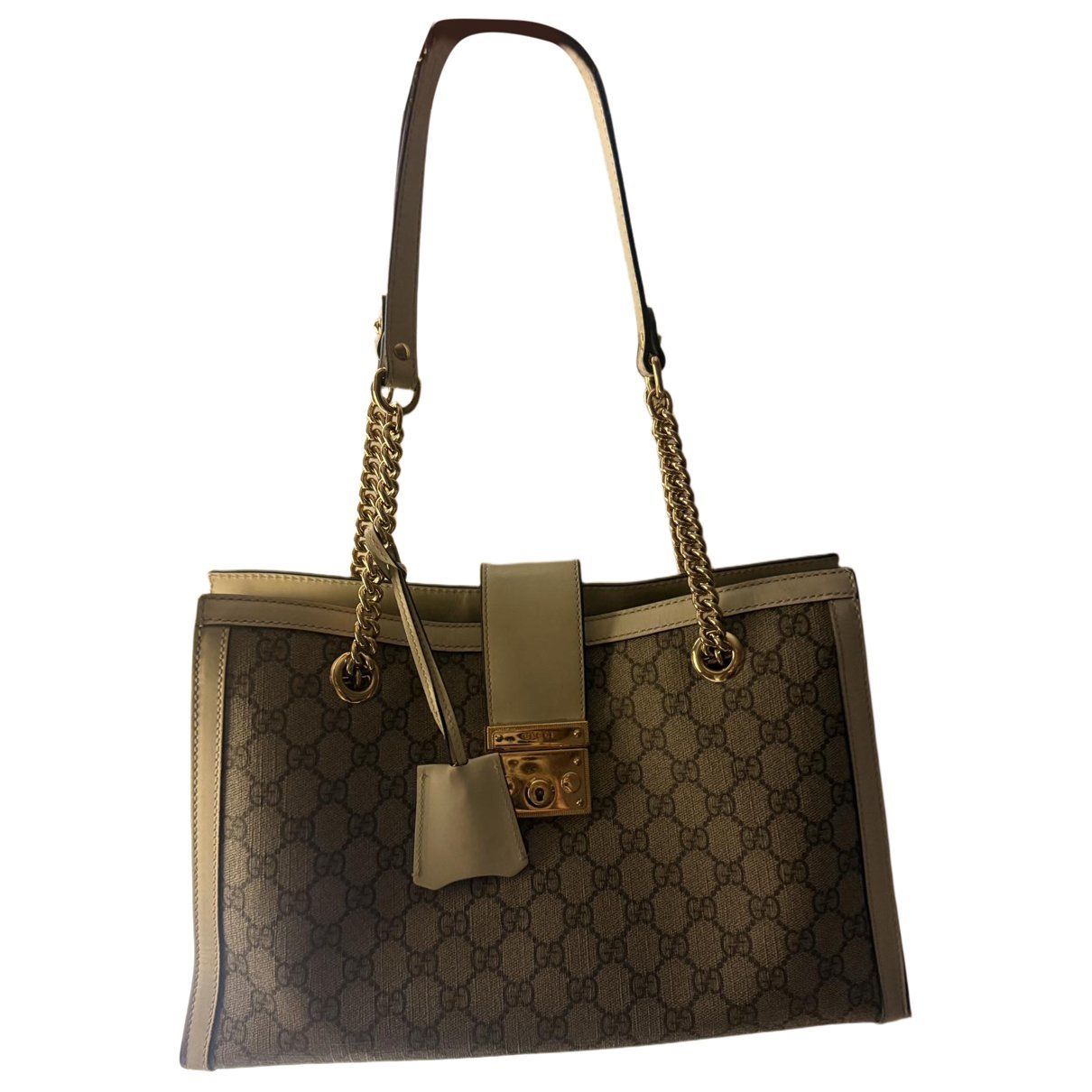 Padlock leather handbag