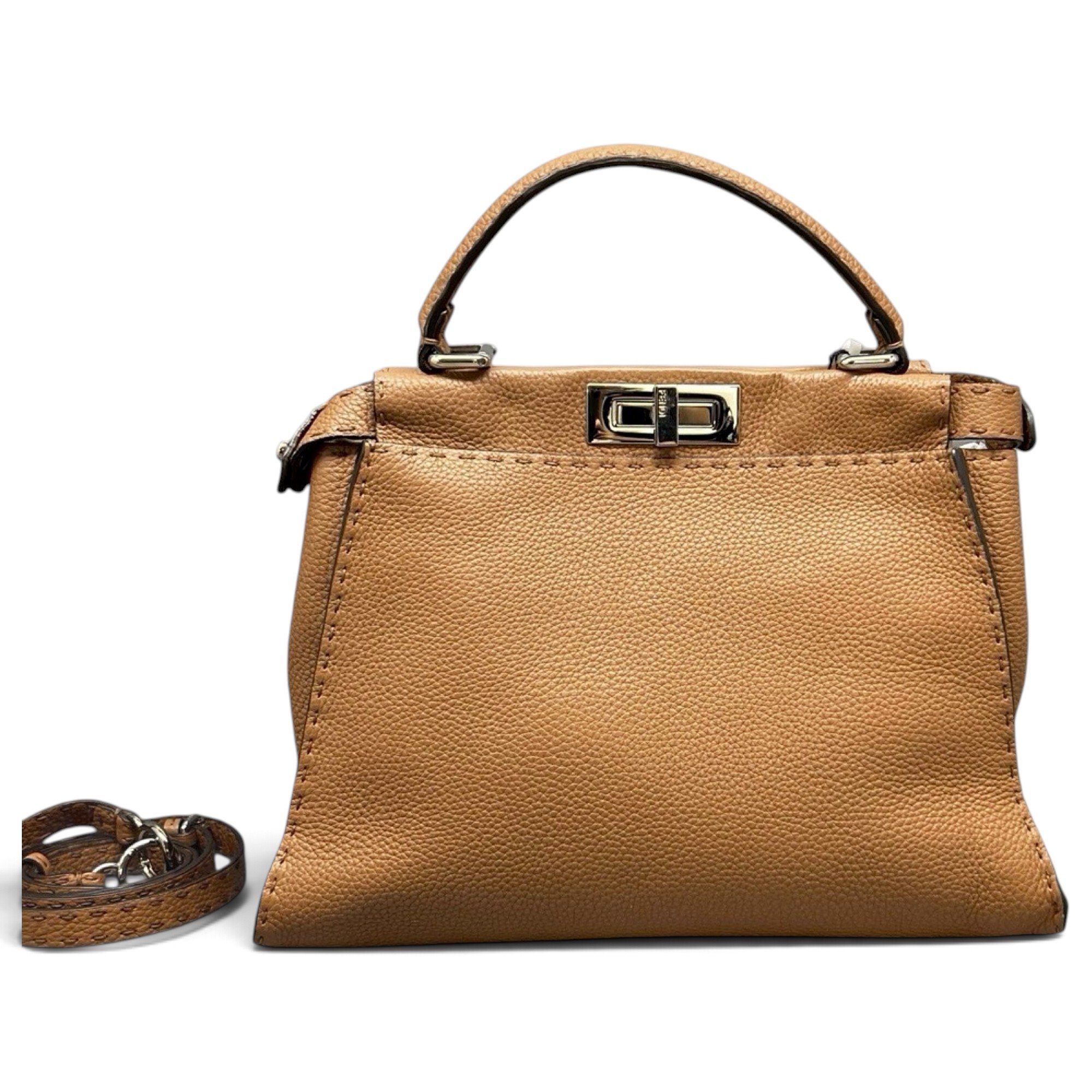 Peekaboo leather handbag