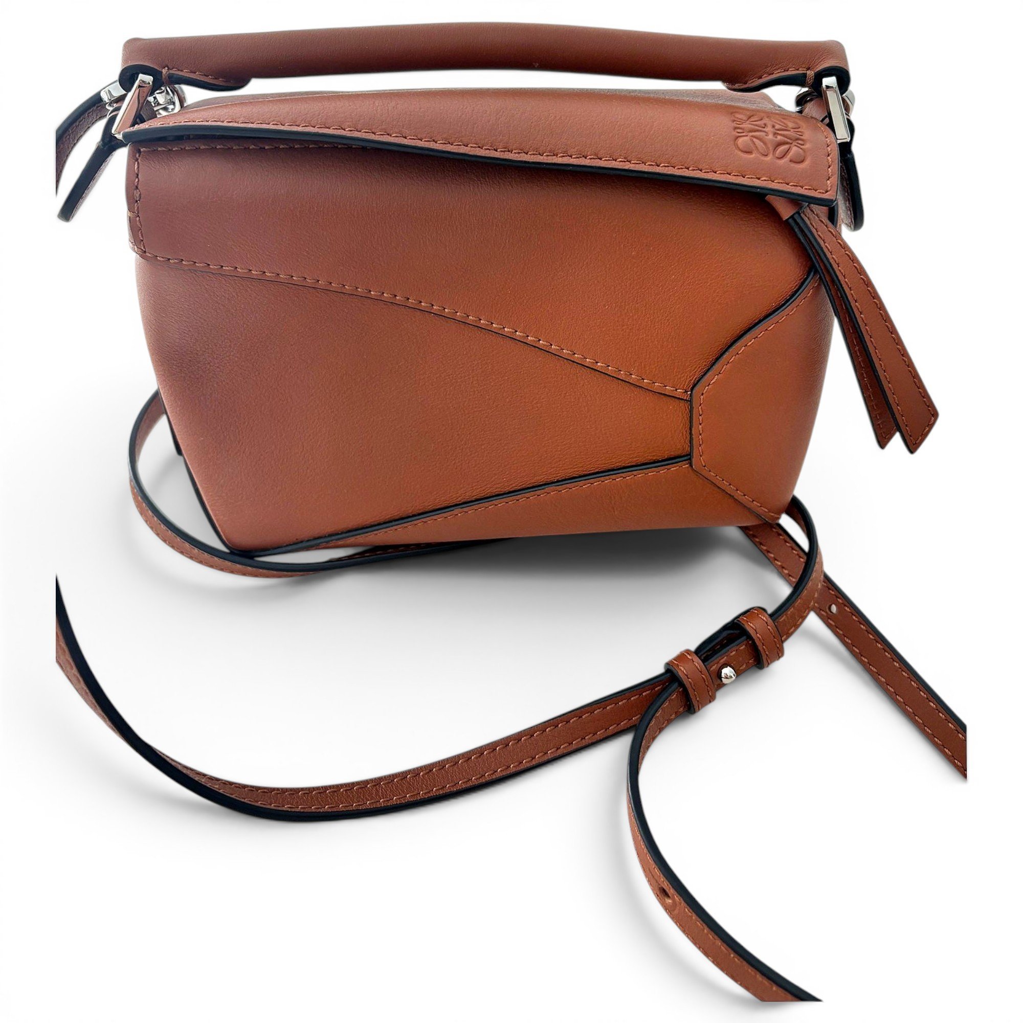 Puzzle leather bag