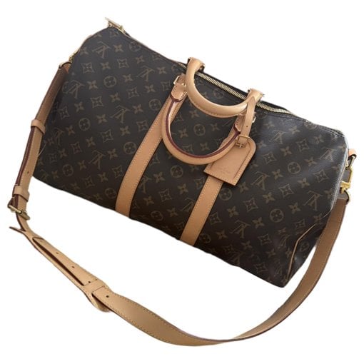 Keepall leather travel bag